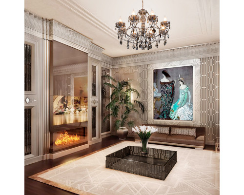 Заказать Подвесная люстра Eurosvet 10103/8 хром/дымчатый хрусталь Strotskis| VIVID-LIGHT.RU