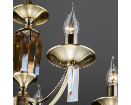 Купить Подвесная люстра Eurosvet 60087/5 античная бронза| VIVID-LIGHT.RU