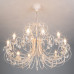 Заказать Подвесная люстра Eurosvet 3305/12 белый с золотом/прозрачный хрусталь Strotskis| VIVID-LIGHT.RU