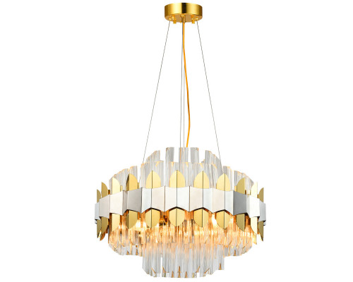 Купить Подвесная люстра Natali Kovaltseva SKALA 81435/8C BRASS SILVER| VIVID-LIGHT.RU