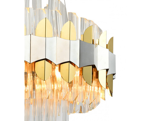 Купить Подвесная люстра Natali Kovaltseva SKALA 81435/8C BRASS SILVER| VIVID-LIGHT.RU