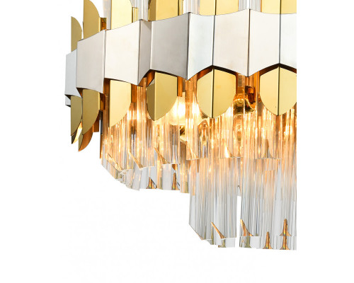 Купить Подвесная люстра Natali Kovaltseva SKALA 81435/8C BRASS SILVER| VIVID-LIGHT.RU