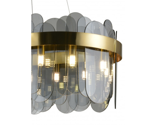 Купить Подвесная люстра Natali Kovaltseva VALENCIA 91000/15C GOLD SATIN| VIVID-LIGHT.RU