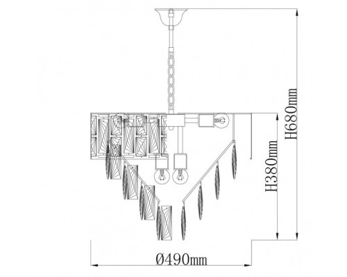 Заказать Подвесная люстра DeMarkt 111014108| VIVID-LIGHT.RU