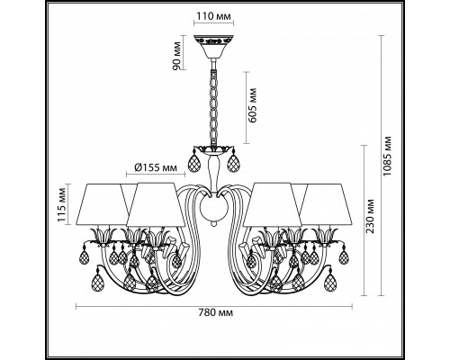 Купить Подвесная люстра Odeon Light 3398/6| VIVID-LIGHT.RU