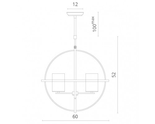 Заказать Подвесная люстра Divinare 1159/02 LM-4| VIVID-LIGHT.RU