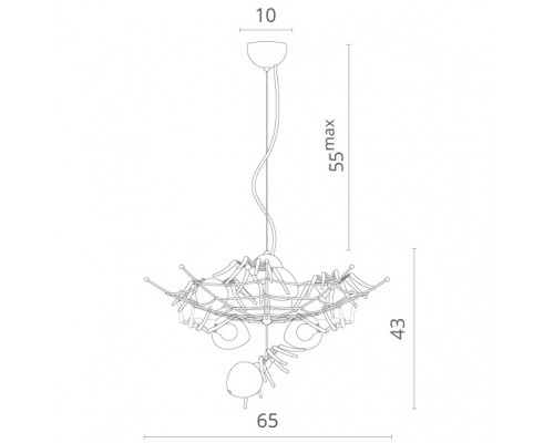 Оформить заказ Подвесная люстра Divinare 1308/02 SP-6| VIVID-LIGHT.RU