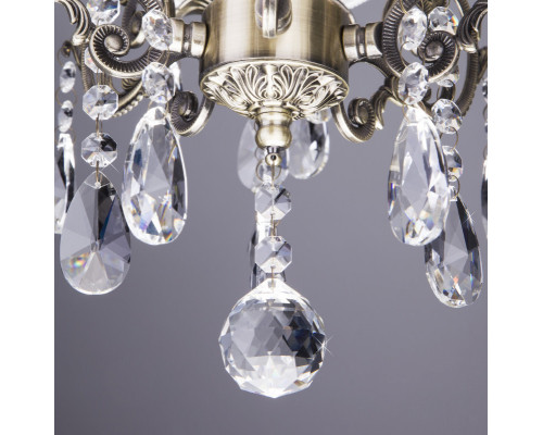 Заказать Подвесная люстра Eurosvet 3646/5 античная бронза/прозрачный хрусталь| VIVID-LIGHT.RU