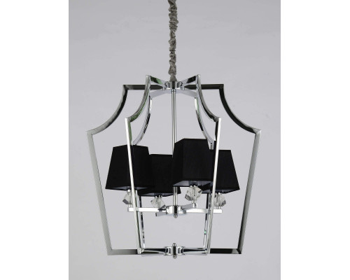 Оформить заказ Подвесная люстра Lumina Deco LDP 1249-4 CHR+BK| VIVID-LIGHT.RU