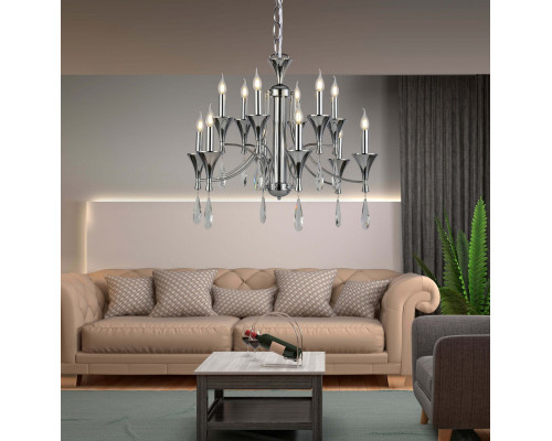 Сделать заказ Подвесная люстра Lumina Deco LDP 1230-12 CHR| VIVID-LIGHT.RU