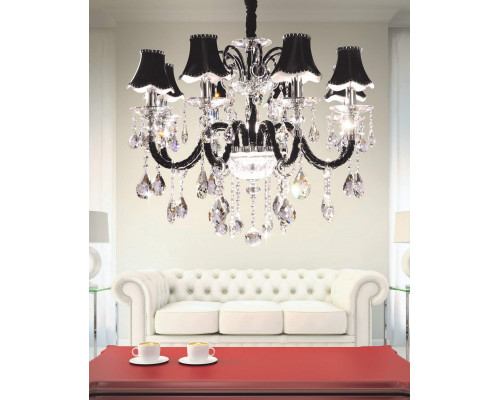 Сделать заказ Подвесная люстра Lumina Deco LDP 66249-8 BK| VIVID-LIGHT.RU