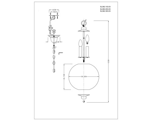 Купить Подвесная люстра ST-Luce SL362.103.03| VIVID-LIGHT.RU