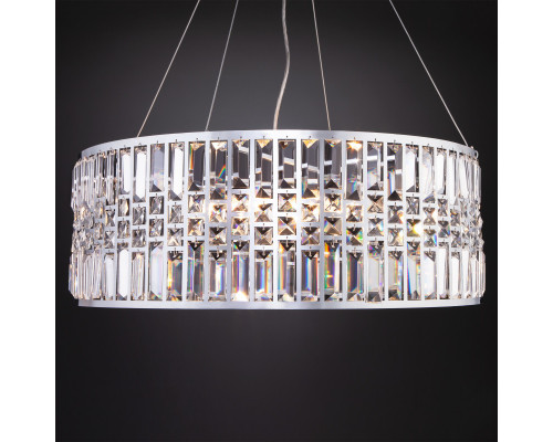 Заказать Подвесная люстра Eurosvet 10125/8 хром/прозрачный хрусталь Strotskis Smart (10116/8)| VIVID-LIGHT.RU