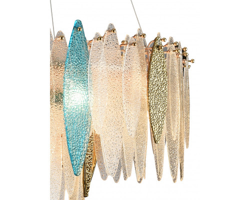 Купить Подвесная люстра Natali Kovaltseva TRIADA 91002/15C GOLD| VIVID-LIGHT.RU