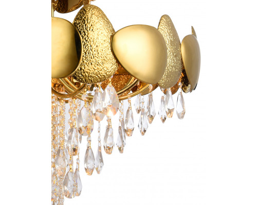 Купить Подвесная люстра Natali Kovaltseva VALENCIA 91009/12C GOLD| VIVID-LIGHT.RU