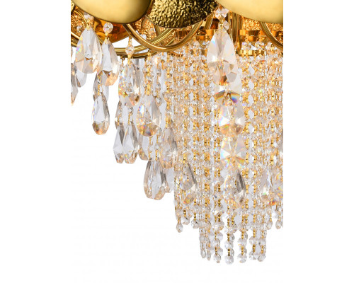Купить Подвесная люстра Natali Kovaltseva VALENCIA 91009/12C GOLD| VIVID-LIGHT.RU
