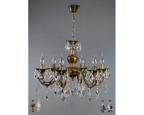 Купить Подвесная люстра 8818/6 PB New Leaf AMBIENTE by BRIZZI| VIVID-LIGHT.RU