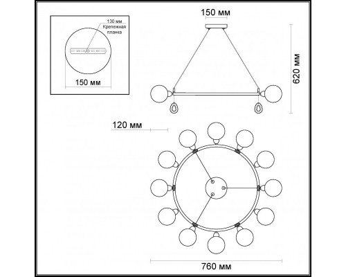 Оформить заказ Подвесная люстра Odeon Light 3982/12| VIVID-LIGHT.RU