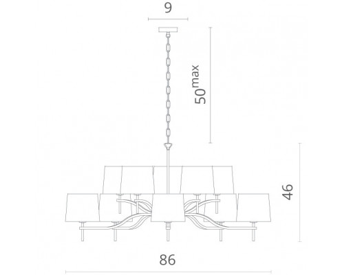 Заказать Подвесная люстра Divinare 1341/02 LM-10| VIVID-LIGHT.RU