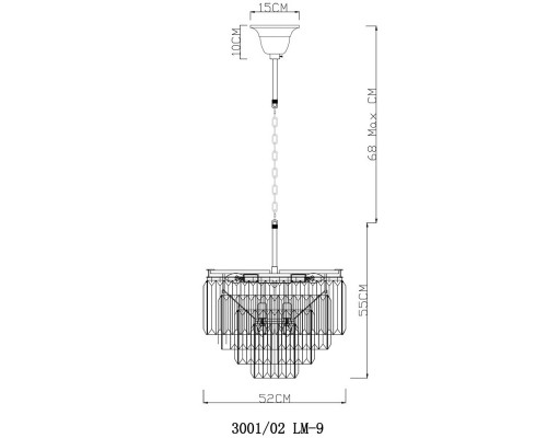 Купить Подвесная люстра Divinare 3001/02 LM-9| VIVID-LIGHT.RU