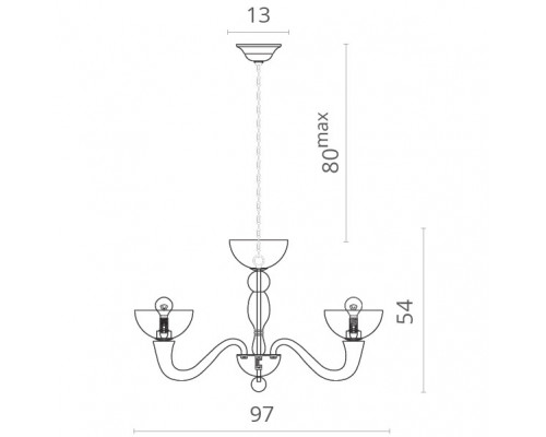 Купить Подвесная люстра Divinare 7091/04 LM-8| VIVID-LIGHT.RU