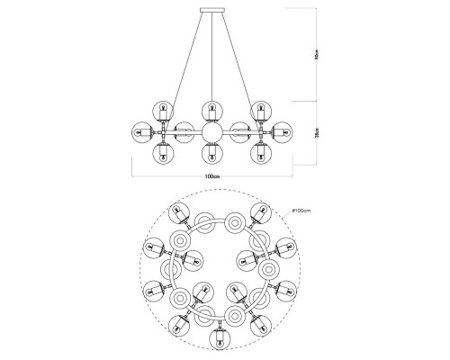 Заказать Подвесная люстра ARTE Lamp A1664SP-25BK| VIVID-LIGHT.RU