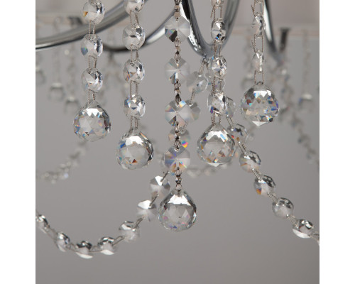 Сделать заказ Подвесная люстра Eurosvet 10084/8 хром/прозрачный хрусталь Strotskis| VIVID-LIGHT.RU