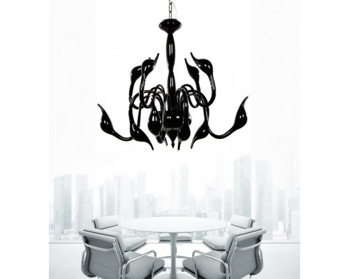 Купить Подвесная люстра Lumina Deco LDP 6028-12 BK| VIVID-LIGHT.RU