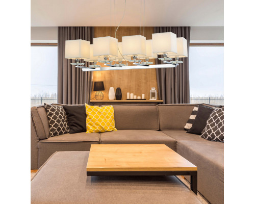 Оформить заказ Подвесная люстра Lumina Deco LDP 1248-8 WT| VIVID-LIGHT.RU