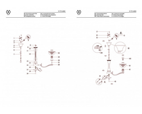 Сделать заказ Подвесная люстра MW-Light 317014808| VIVID-LIGHT.RU