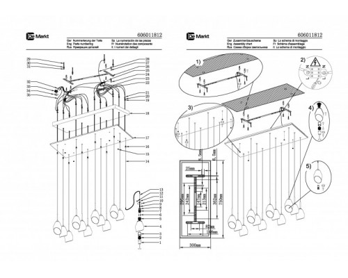 Оформить заказ Подвесная люстра DeMarkt 606011812| VIVID-LIGHT.RU