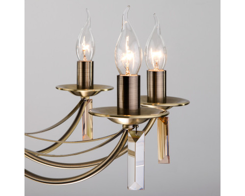 Купить Подвесная люстра Eurosvet 60087/8 античная бронза| VIVID-LIGHT.RU