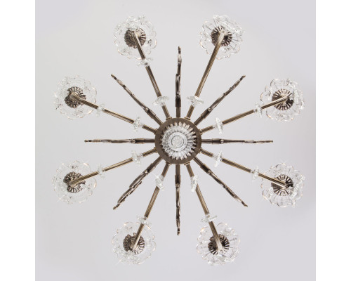 Заказать Подвесная люстра Eurosvet 3281/8 античная бронза/прозрачный хрусталь Strotskis| VIVID-LIGHT.RU