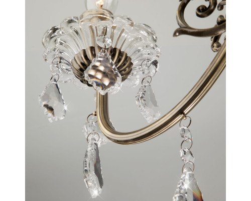 Заказать Подвесная люстра Eurosvet 3281/8 античная бронза/прозрачный хрусталь Strotskis| VIVID-LIGHT.RU