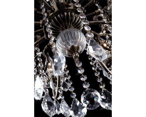 Заказать Подвесная люстра Eurosvet 3281/8 античная бронза/прозрачный хрусталь Strotskis| VIVID-LIGHT.RU