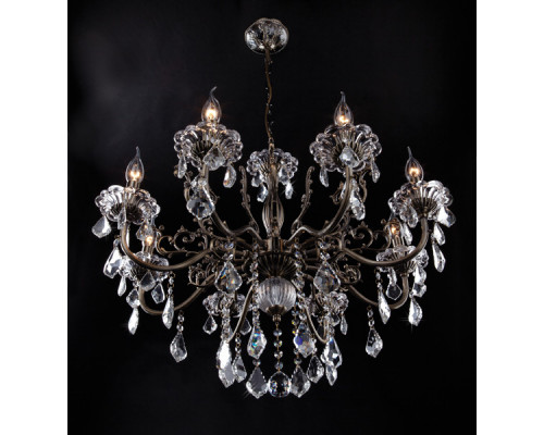 Заказать Подвесная люстра Eurosvet 3281/8 античная бронза/прозрачный хрусталь Strotskis| VIVID-LIGHT.RU