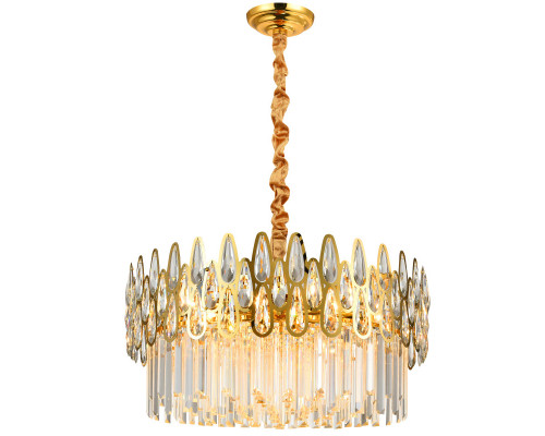 Купить Подвесная люстра Natali Kovaltseva NAVIS 76019/10C GOLD| VIVID-LIGHT.RU