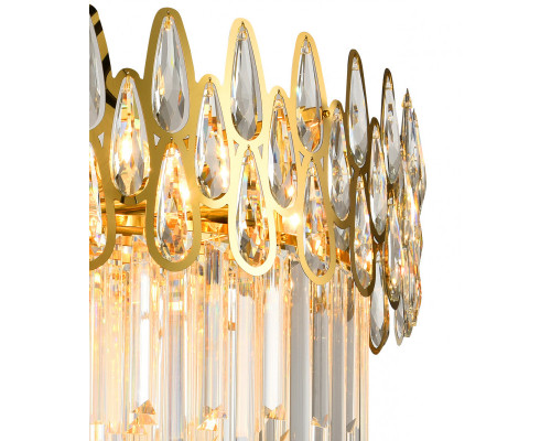 Купить Подвесная люстра Natali Kovaltseva NAVIS 76019/10C GOLD| VIVID-LIGHT.RU