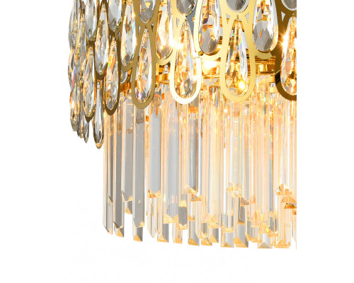 Купить Подвесная люстра Natali Kovaltseva NAVIS 76019/10C GOLD| VIVID-LIGHT.RU