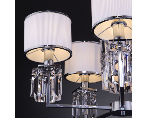 Купить Подвесная люстра Eurosvet 10099/5 хром/прозрачный хрусталь Strotskis (новый абажур)| VIVID-LIGHT.RU