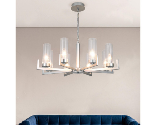 Сделать заказ Подвесная люстра Eurosvet 60133/8 серебро| VIVID-LIGHT.RU
