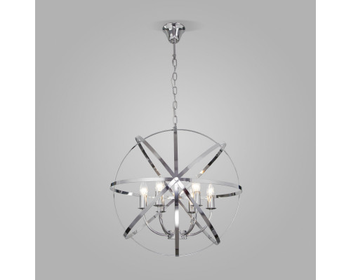 Купить Подвесная люстра Eurosvet 60139/6 хром| VIVID-LIGHT.RU