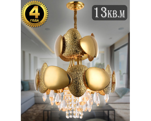 Заказать Подвесная люстра Natali Kovaltseva VALENCIA 91009/4C GOLD| VIVID-LIGHT.RU