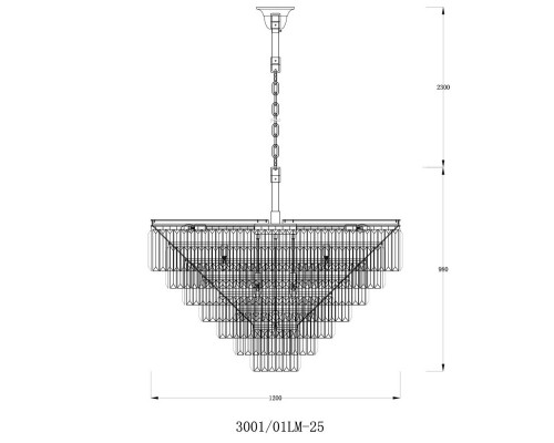 Заказать Подвесная люстра Divinare 3001/01 LM-25| VIVID-LIGHT.RU