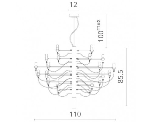 Заказать Подвесная люстра Divinare 8030/02 LM-50| VIVID-LIGHT.RU