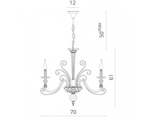 Заказать Подвесная люстра Divinare 8821/09 LM-6| VIVID-LIGHT.RU