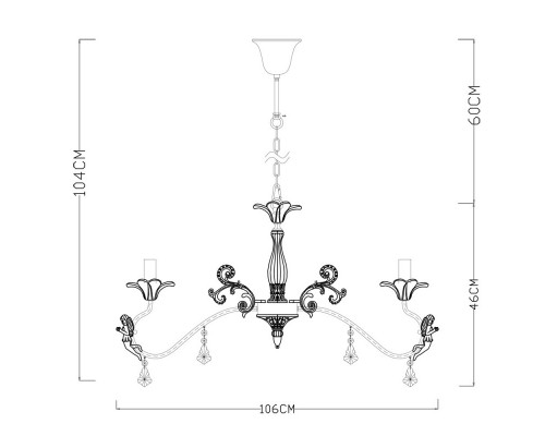 Оформить заказ Подвесная люстра ARTE Lamp A5349LM-8WH| VIVID-LIGHT.RU