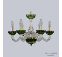 Подвесная люстра Bohemia Ivele Crystal 1308/6/165 G Cl/Clear-Green/H-1K