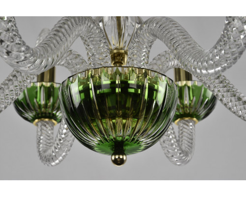 Купить Подвесная люстра Bohemia Ivele Crystal 1308/6/165 G Cl/Clear-Green/H-1K| VIVID-LIGHT.RU