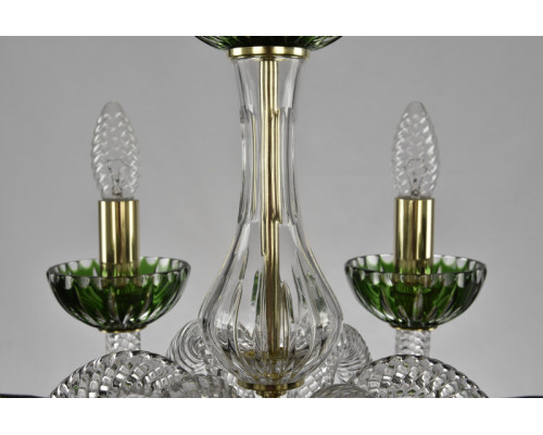 Купить Подвесная люстра Bohemia Ivele Crystal 1308/6/165 G Cl/Clear-Green/H-1K| VIVID-LIGHT.RU